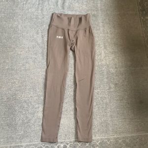 NEU Apparel - Ribbed Leggings - Chocolate - Small